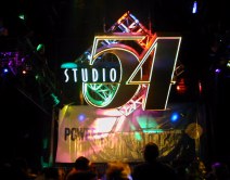 Dance floor sign -- Studio 54 PCWeek in neon