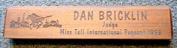 Wood name plate