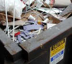 Dumpster viewed from on top