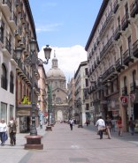 Buildings on either side leading to a domed building