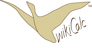 wikiCalc flying bird logo