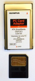 SmartMedia card and adaptor
